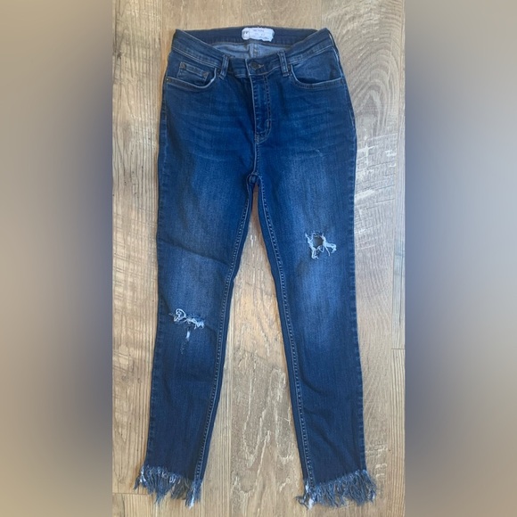 Free People Blue Denim Jeans - Picture 1 of 4